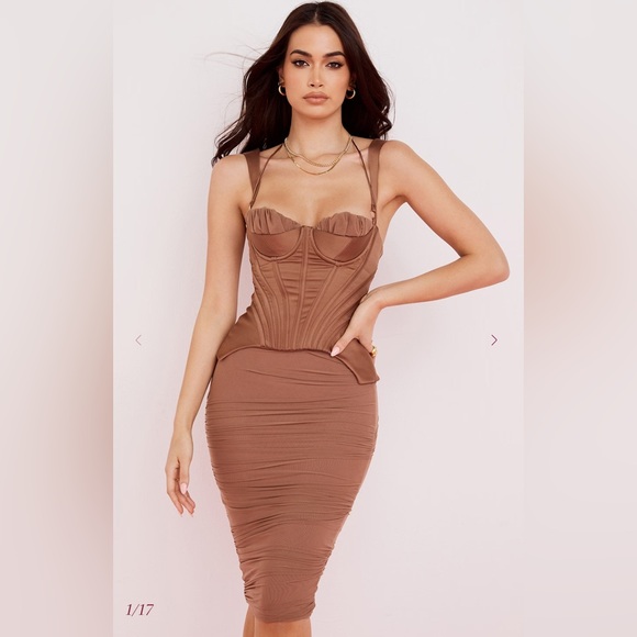 Brown Corset Dress - Picture 6 of 6